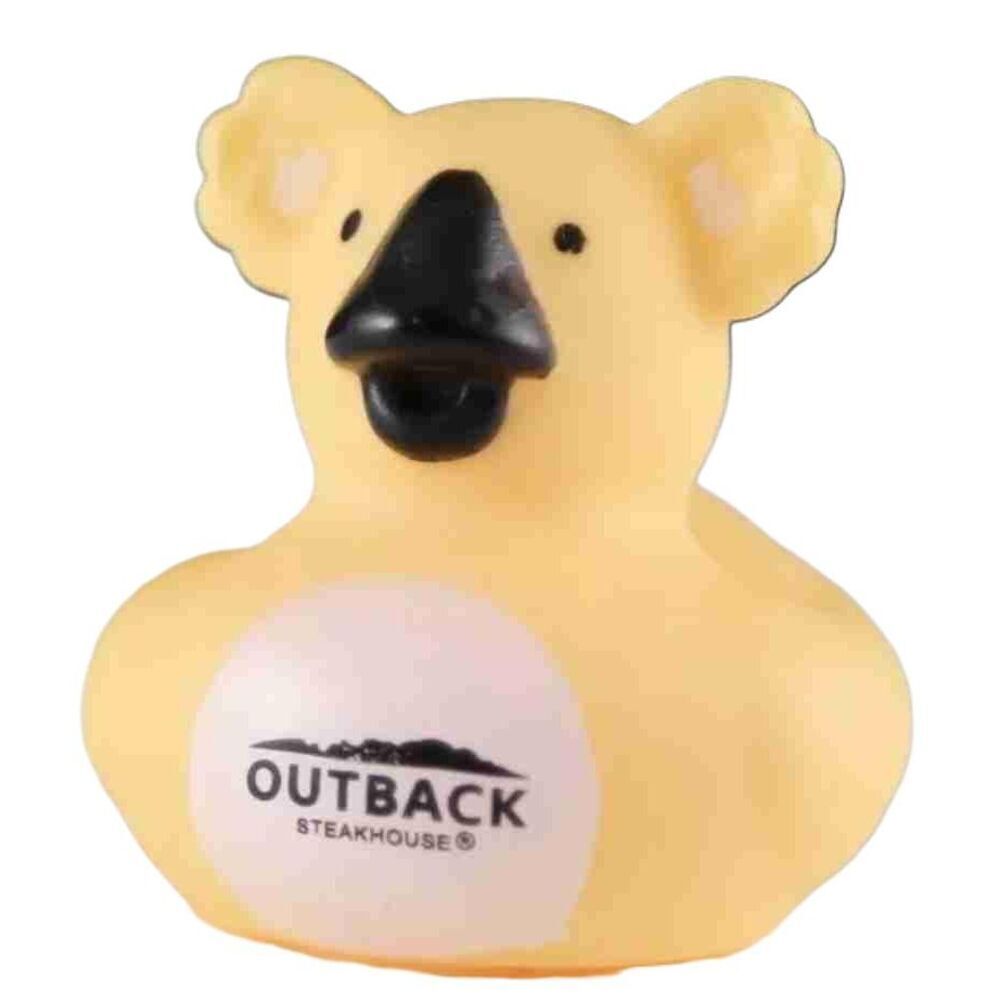 COPY - NEW Outback Steakhouse Koala Bear Rubber Duck Toy Collectible Yellow 2 I…